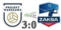 wynik meczu  PGE Projekt Warszawa  vs. ZAKSA Kdzierzyn-Kole 3:0