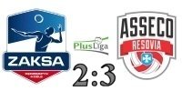 Wynik meczu: ZAKSA Kdzierzyn-Kole vs. Asseco Resovia Rzeszw 2:3