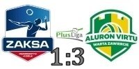 wynik meczu  ZAKSA K�dzierzyn-Ko�le vs. Aluron CMC Warta Zawiercie 1:3